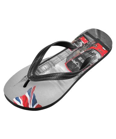 Mnsruu Big Ben Flip-Flops | Union Jack Design | X-Small Multi-Colored | Perfect for Home Hotel Spa & Travel - Unisex - Buy Online on GoSupps.com