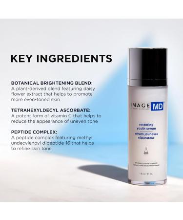IMAGE Skincare MD Restoring Youth Face Serum with Vitamin C and Hyaluronic Acid 1 Fl Oz - Buy Online on GoSupps.com