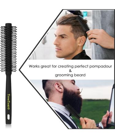 TimeTinkle Styling Hair Comb and Brush Set for Men Men's Hair Comb and Paddle Hair Brush Roller Hair Brush Texture Comb for Quiff Pompadour Slicked-back Fauxhawk Black 5.0 count - Buy Online on GoSupps.com
