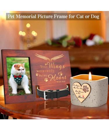 Personalized Wooden Pet Memorial Picture Frame for Cats and Dogs - Sympathy Gifts for Loss, Remembrance, and Bereavement - Buy Online on GoSupps.com