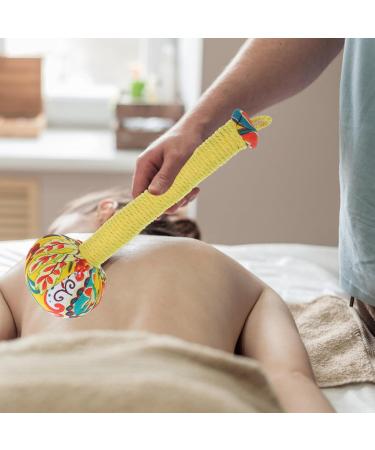 Minkissy Body Massage Tools - 2-Piece Manual Massage Hammer & Soft Cotton Ball | Ultimate Muscle Relaxation & Pain Relief Device (25x11cm) - Buy Online on GoSupps.com