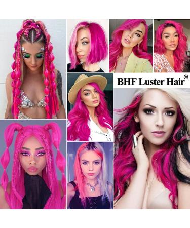 20 Inch Colored Clip in Hair Extensions - 10pcs Straight Pink Fashion Hairpieces for Party Highlights - Buy Online on GoSupps.com