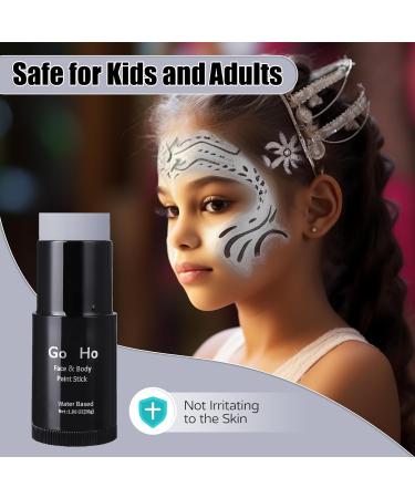 Go Ho Water Based Light Gray Face Paint Stick 1.06 Oz - Non-toxic Cream Body Makeup for Theater & Halloween SFX Cosplay - Buy Online on GoSupps.com