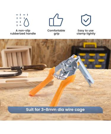 Bakkeny Type M Nail Ring Pliers Type M Nail Ring Pliers Type M Nail Ring Pliers Thickened for Manual Tying (M Nail +3000Clips) - Buy Online on GoSupps.com