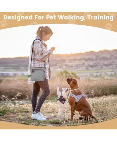 IDOGCHEW Dog Treat Pouch with Built-In Poop Bag Dispenser - Large Training Bag with Adjustable Belt - Multi Pocket Design for Treats and Toys - Buy Online on GoSupps.com