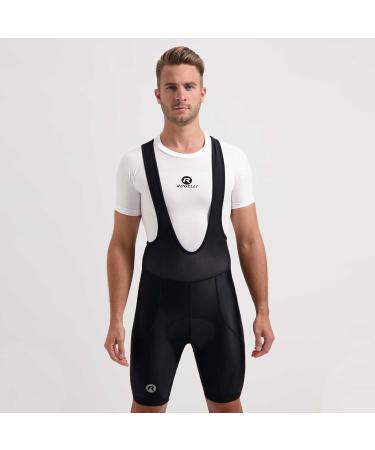 Rogelli Core Men's Padded Cycling Shorts - Breathable Bike Pants with Braces - Black XS - Buy Online on GoSupps.com