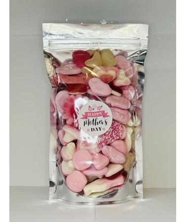 Happy Mothers Day Pink Filled Pick N Mix Sweet Treat Pouch Present Gift 200g - Buy Online on GoSupps.com