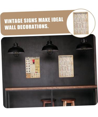 Hemoton Vintage Plant Infographic Metal Decor Produce in Season by The Month Kitchen Posters Listing Product - Buy Online on GoSupps.com