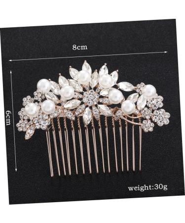 Didiseaon Pearl Hair Comb Crystal Headpiece Hair Accessories Rhinestone Barrettes Crystal Hair Comb Rhinestone Headpiece Bridal Hair Comb Pearl Comb Vintage Hair Comb Props Fashion Bride - Buy Online on GoSupps.com