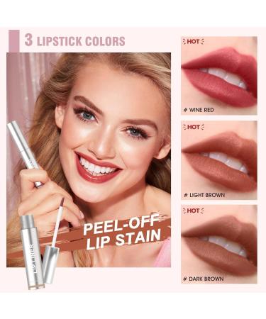  Miioto Peel-off lipstick 3 colors waterproof and long-lasting lip exfoliant bounces back and doesn't fade easily - Buy Online on GoSupps.com