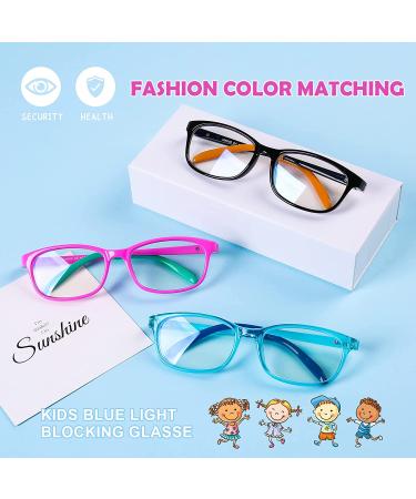 Children Optical Glasses Frame tr90 Flexible Bendable One-piece Safe Eyeglasses Girls Boy Black/ Clear Blue - Buy Online on GoSupps.com