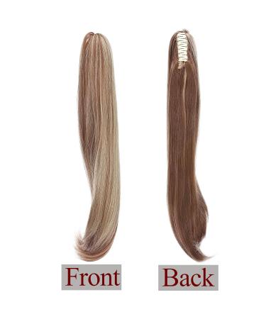 55cm Ponytail Extension | Heat-Resistant Clip-In Braid | Light Brown & Ash Blonde Micro-Wavy Hair - Buy Online on GoSupps.com
