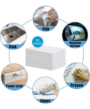 50 Count Magic Eraser Sheets - Disposable Nano Cleaner Pads for Kitchen, Bathroom, and Hard-to-Reach Places - Buy Online on GoSupps.com