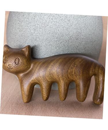 Magiclulu 2-in-1 Kitten Massage Comb - Wooden Scalp Massager & Wide Tooth Comb for Relaxation & Beauty | International Shipping Available - Buy Online on GoSupps.com