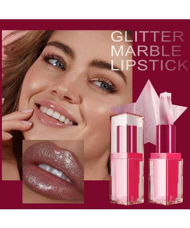 Glitter lipstick red glitter lipstick - Moisturizing lip balm shimmering lip balm | Moisturizing lip balm with glitter lipstick waterproof cosmetics lipstick - Buy Online on GoSupps.com
