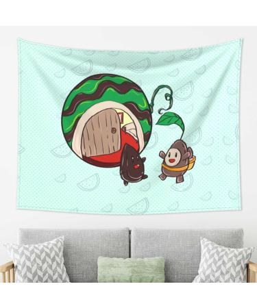 Yyhhaofa Sunflower Seeds Watermelon Seeds Pattern Tapestry: Soft Texture Durable Suitable For Bedroom Living Room Decoration 80 * 60 Inches