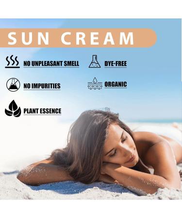 Advanced Sunscreen Spf 50 Face Water Resistant & Non Greasy Face Sunscreen for Body No Fragrance UVA & UVB Protection Suitable for Outdoor Travel Tanning - Buy Online on GoSupps.com