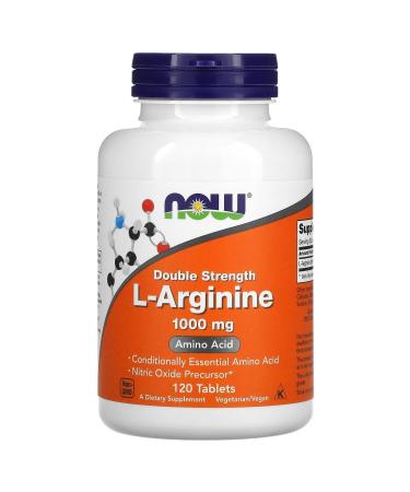 NOW Foods Arginine 1000mg 120 Tablets (Pack of 3)