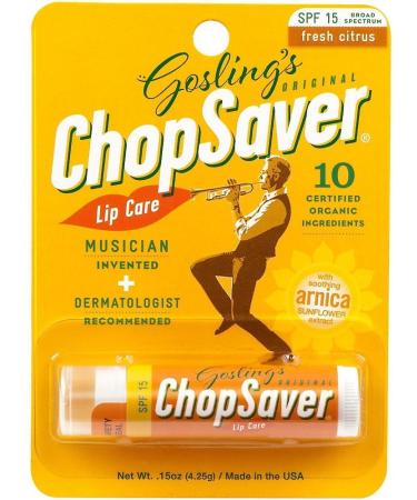 ChopSaver Gold Lip Balm with SPF15 Protection 0.15 oz (Pack of 2)