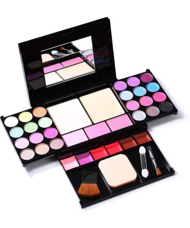 Eyeshadow Palette Makeup Palette 35 Bright Colors Matte and Shimmer Lip Gloss Blush Brushes