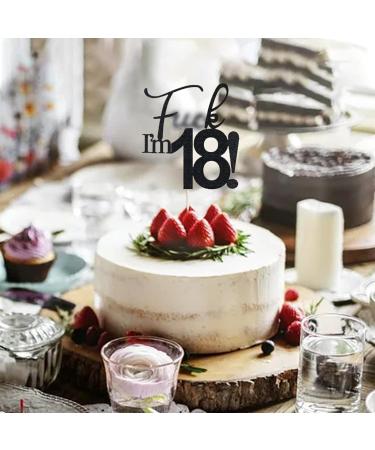 VIKY 18th Birthday Cake Topper & Decoration | Glitter Torten Deko for Young Girls 18th Birthday Party - Buy Online on GoSupps.com