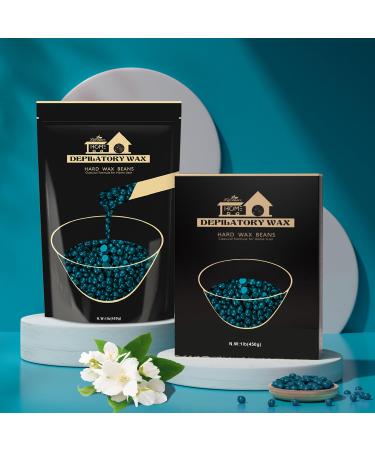 Lifestance 450g Waxing Pearls for Easy Hair Removal - Green Depilatory Wax with 10 Wooden Spatulas for Face Eyebrows Arms & More - Buy Online on GoSupps.com