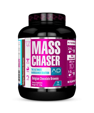 Project AD Mass Chaser Mass Gainer Protein Whey Protein and MCT Oil 500 Calories Per Serving (30 Servings Belgian Chocolate)