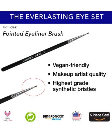Everlasting Eye 5 Piece Waterproof Makeup Set | Gel Eyeliner Creme Eyeshadow Brushes & Mesh Bag | Paraben-Free Talc-Free Cruelty-Free | Elsa/Amethyst - Buy Online on GoSupps.com