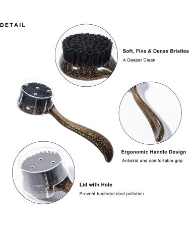 Raploy Face Cleansing Brush 3 Pack - Soft Bristles for Facial Exfoliation and Pore Cleaning - Black Gold - 5.7x1.77 - Buy Online on GoSupps.com
