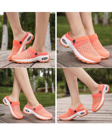 XIRUJNFD Air Cushion Orthopedic Slip-on Shoes for Women | Wide Width Arch Support Sandals in Orange - Size 6.5 - Buy Online on GoSupps.com