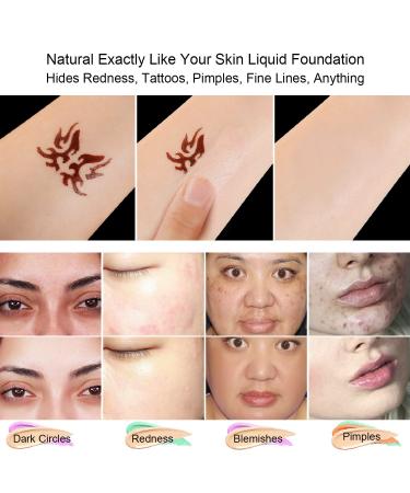 4 Pcs Color Corrector & Full Coverage Liquid Concealer Set | Moisturizing Lightweight Formula | Waterproof Green & Purple Correcting Concealer for Dark Circles & Dry Skin - Buy Online on GoSupps.com