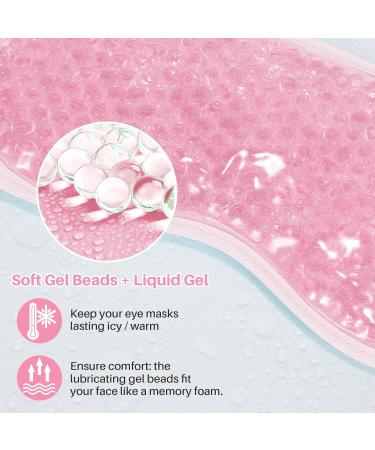 MIVORA Cooling Gel Mask - Hot Cold Therapy for Puffy Eyes, Migraines, Dark Circles - Reusable Sinus Pain Relief - Light Blue-Facebook - Buy Online on GoSupps.com