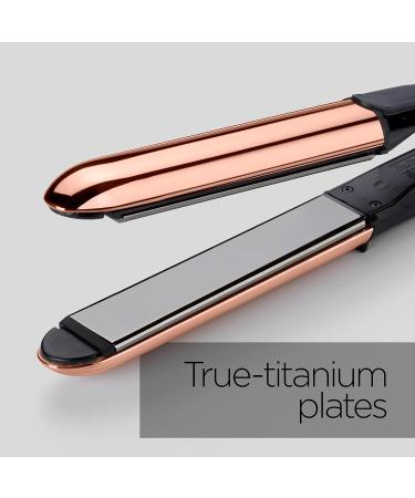 BaByliss Straight & Curl Brilliance Hair Straightener/Curler - True-Titanium Plates, 235C, Rose Gold - Buy Online on GoSupps.com