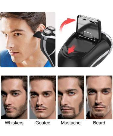MAX-T Men's Electric Shaver - Corded/Cordless 3D Rotary Razor with Pop-up Trimmer - Wet/Dry - Wall Adapter Included - Buy Online on GoSupps.com