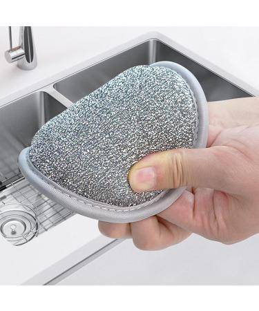 Shakven Washing Up Sponge Scrubber | Multi-Purpose Cleaning Supplies Household Steel Wire Sponge Scrubber for Pans Cookers Plates - Buy Online on GoSupps.com