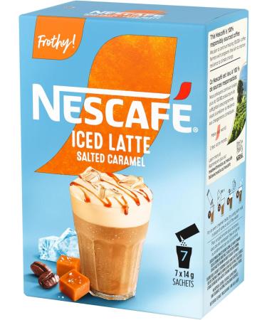 NESCAF GOLD Iced Latte Salted Caramel Carton 42 x 14 g Sachets Salted Caramel 588 g (Pack of 1) - Buy Online on GoSupps.com