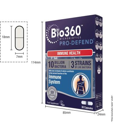 Natures Aid Bio360 Pro-DEFEND (10 Billion Bacteria) Immune Health - 30 Capsules - Buy Online on GoSupps.com