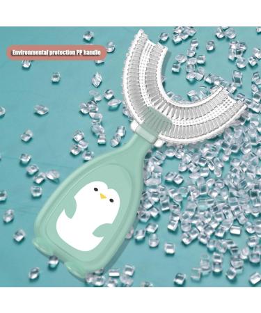 Children's U-Shaped Toothbrush - Soft Silicone Baby Toothbrush for Oral Care (Green L) - Manual Cleaning Tool - Buy Online on GoSupps.com
