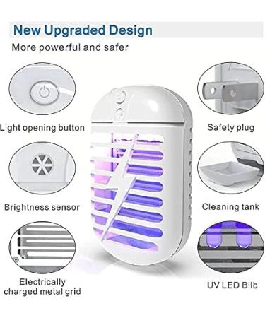Led Uv Light Lamp Mosquito Killer Lamp Indoor Electronic Mosquito Repellent Killer Anti Killer Bug Trap for Living Room Bed Boom Kitchen Black Friendly321 - Buy Online on GoSupps.com