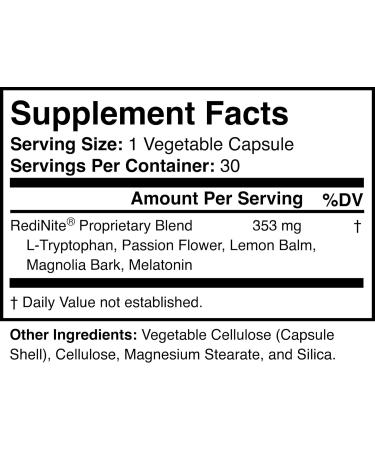 RediNite Natural Sleep Aid Supplement - Clinically-Proven, Non-GMO, Vegan, Gluten-Free - Buy Online on GoSupps.com