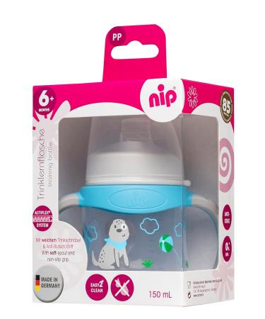 Nip Drinking Bottle for Boys - 150ml with Soft Silicone Spout 6 Months+ | International Shipping - Buy Online on GoSupps.com