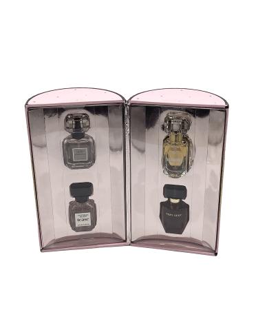 Victoria's Secret 4 Piece Eau De Parfum Mini Gift Set Bombshell Heavenly Tease Very Sexy Women .25 Ounce Each 5.0 milliliters 1