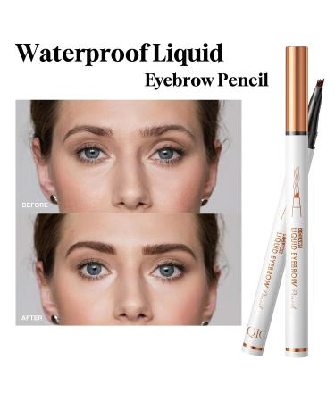 Waterproof Eyebrow Pencil - Long-lasting & Fast-Drying Liquid Pencil for Effortless Natural Shape in Light Brown - Buy Online on GoSupps.com