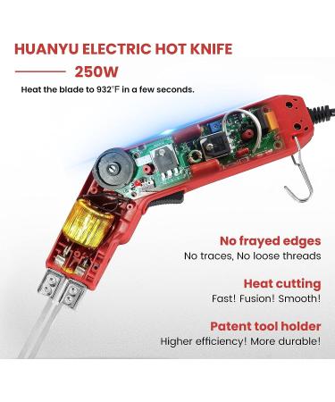 Huanyu 10in Hot Cutter Knife 250W - Foam Cutting Tool up to 932 F - Continuous Working for Sculpture, Sponge, Rope - DIY Styrofoam Carving - Buy Online on GoSupps.com