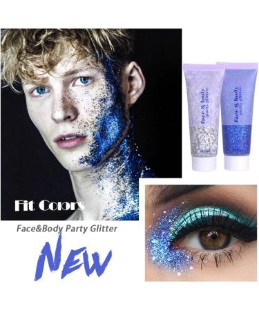 Shop JetlagClock Body Glitter Gel - Holographic Chunky Face & Hair Glitter for Festivals | Gold & Silver Sequins Shimmer Liquid Eyeshadow - Buy Online on GoSupps.com