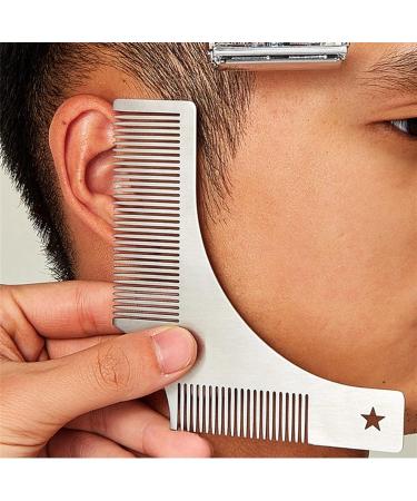 BbteK Combing Brush for Men and Women Beard Comb Styling Finishing Tool Creative Trimming Beard Can Be Used with Razor for Beard and Facial Cleaning Men's Home Use Barber Comb Comb for Curly Hair Comb - Buy Online on GoSupps.com