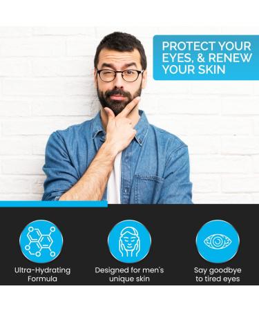 BLU42 Bright Eye Under Eye Cream for Men - Anti-Aging Organic Balm to Reduce Wrinkles, Dark Circles, and Bags | 1 FL OZ 30ml - Buy Online on GoSupps.com