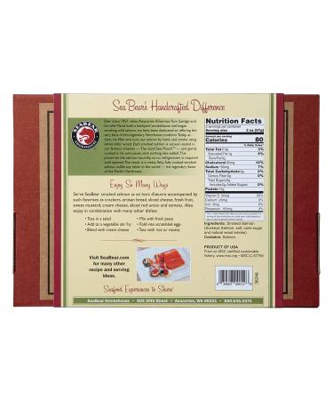 SeaBear Wild Alaskan Smoked Sockeye Salmon 6oz - Premium Quality Seafood - Buy Online on GoSupps.com