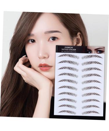 BIUDECO Hair-like Eyebrows 4pcs Eyebrow Stickers Tool Stickers Makeup Brow Sticker Artificial Eyebrow Applique Make up 4d - Buy Online on GoSupps.com