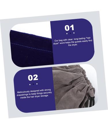 Baluue 2pcs Storage Bag Multifunctional Bag Drawstring Hair Dryer Holder Safe Hair Dryer Pouch Mini Velvet - Buy Online on GoSupps.com